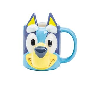 NWT ZAK Designs Sculpted BLUEY Ceramic Character Mug 2D 15oz Hot Cold Beverage